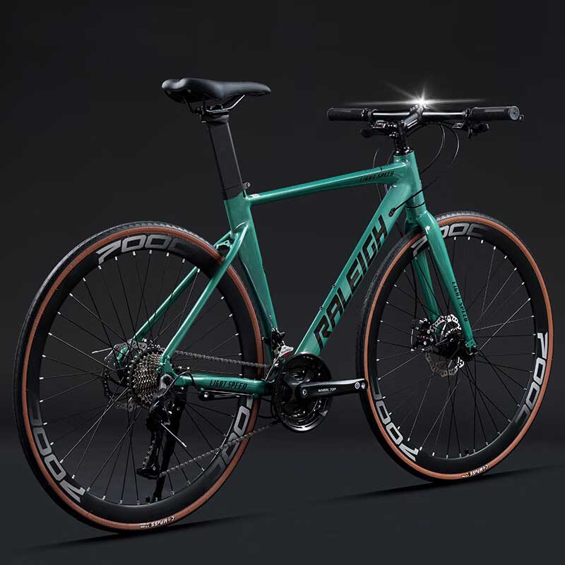 700C green Straight handlebar road bike