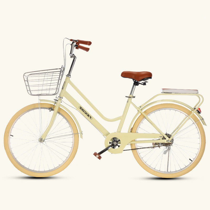 FGGZ-001 Beige Women's City Commuter Hybrid Bike