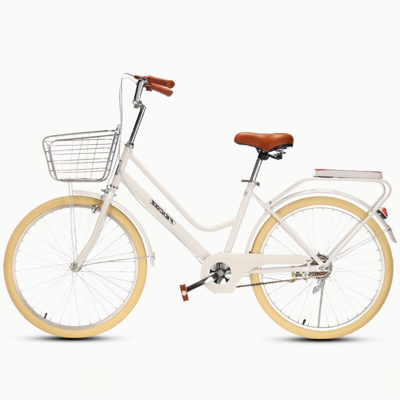 FGGZ-001 White Women's City Commuter Hybrid Bike