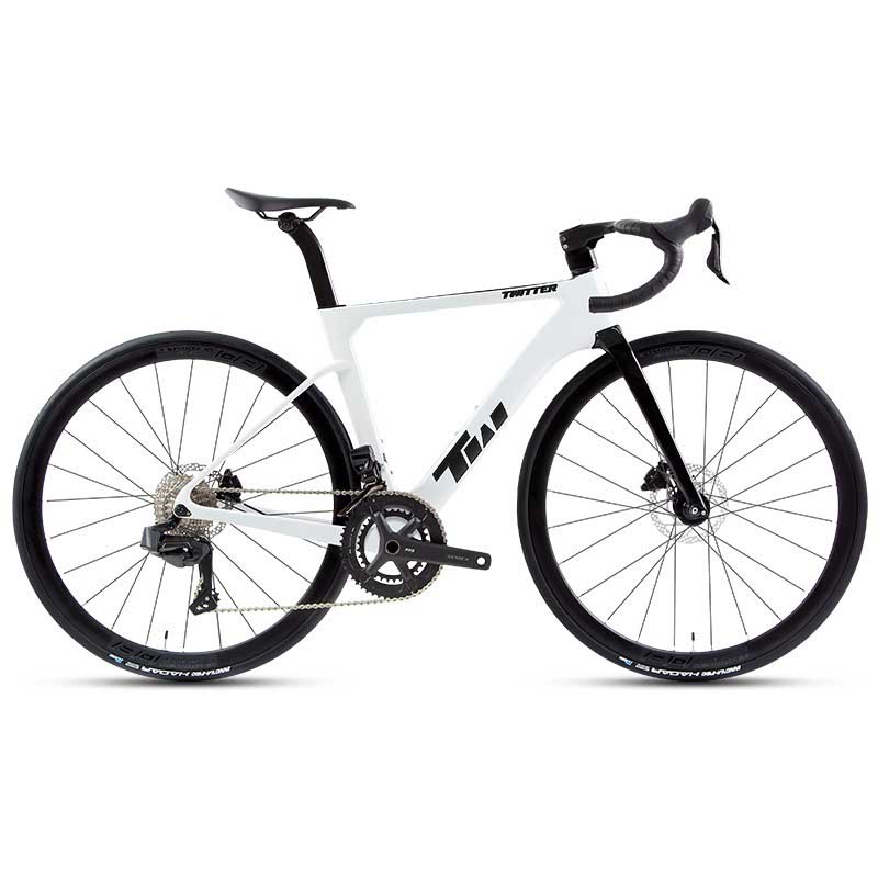 R15PRO white Carbon Fiber Electronic Shift Road Bike